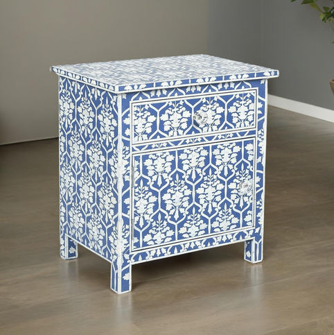 bone inlay side table