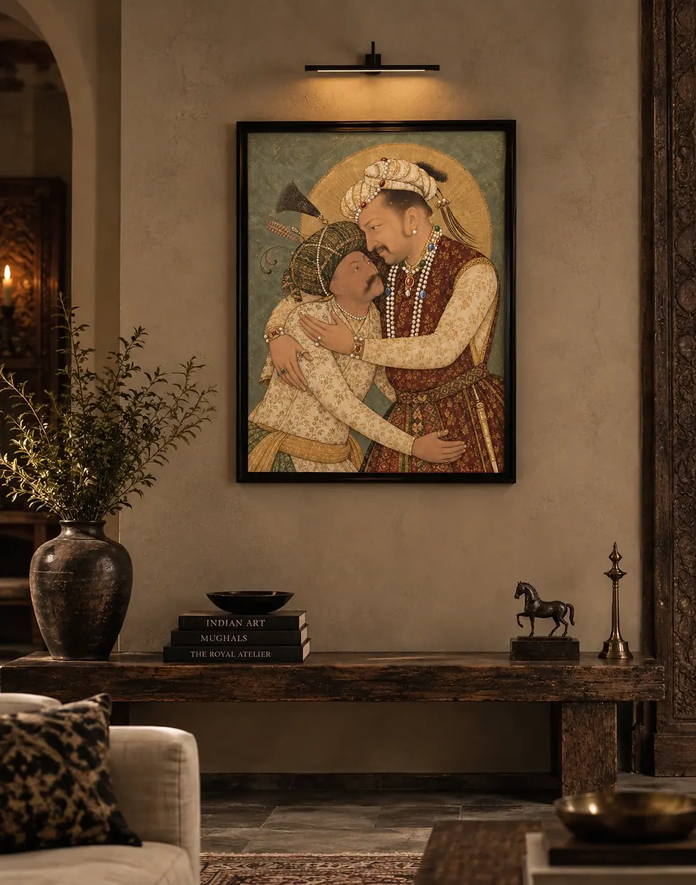 mughal emperor wall art poster