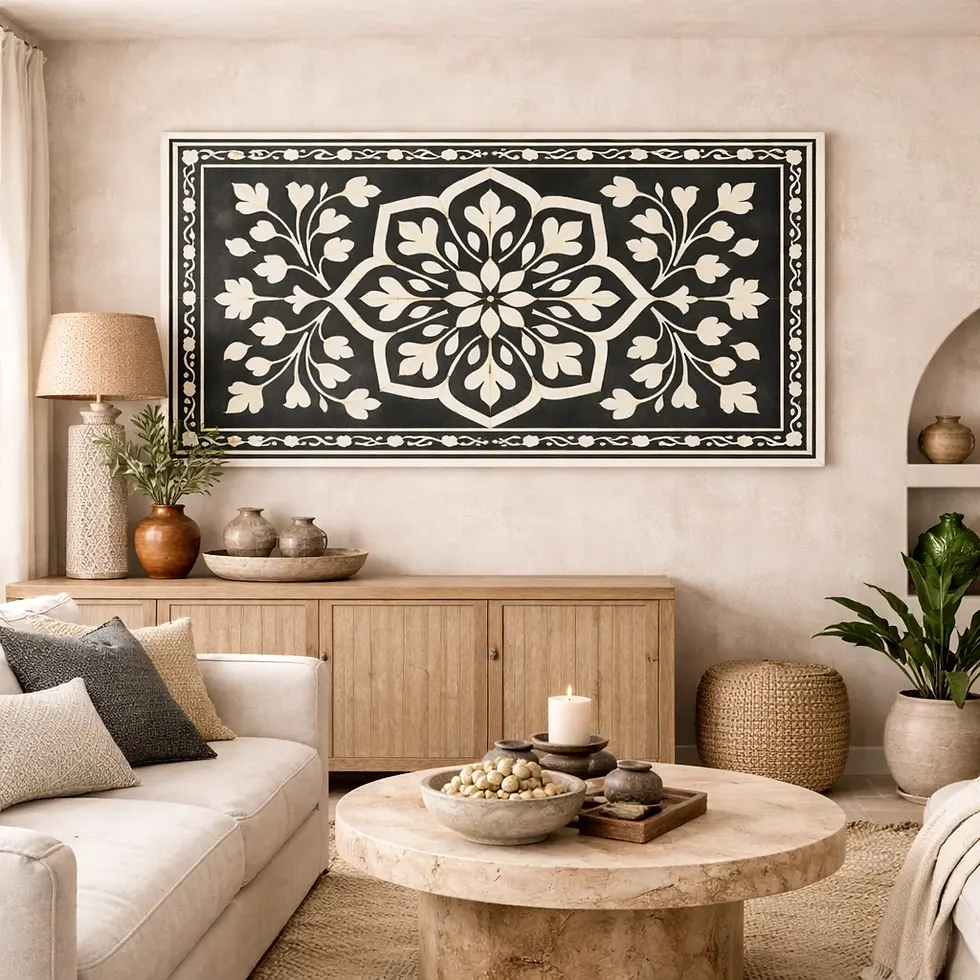bone inlay wall decor panel