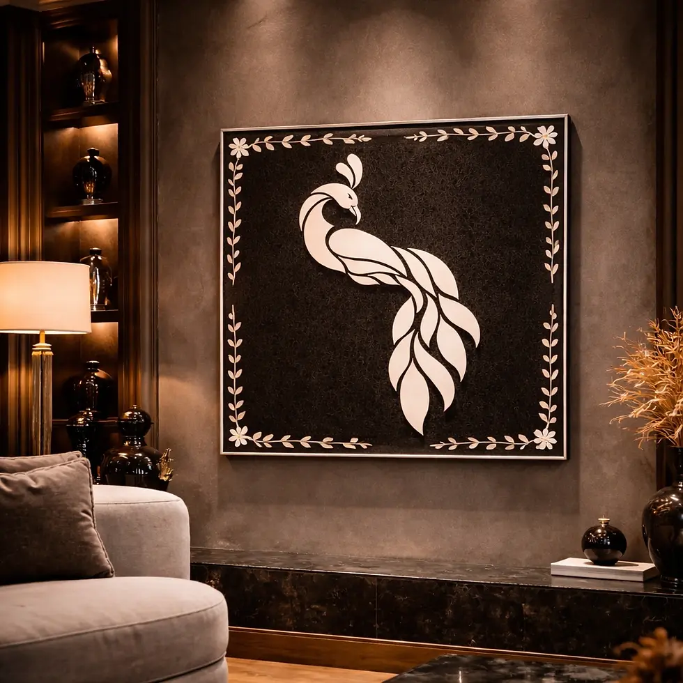 bone inlay wall decor panel