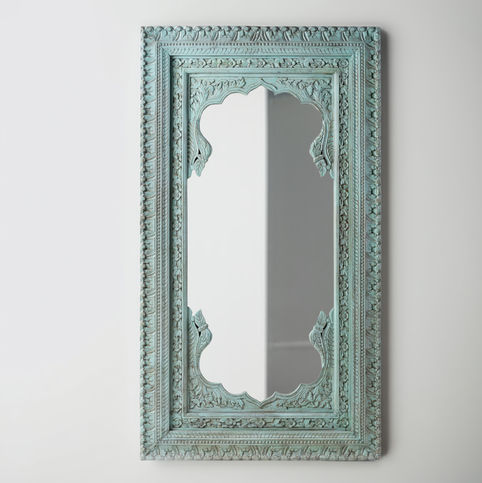 wooden wall mirror