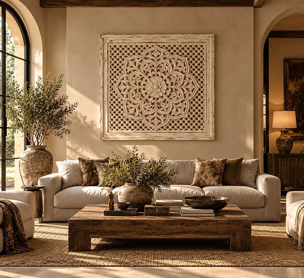 jaali wooden wall panel