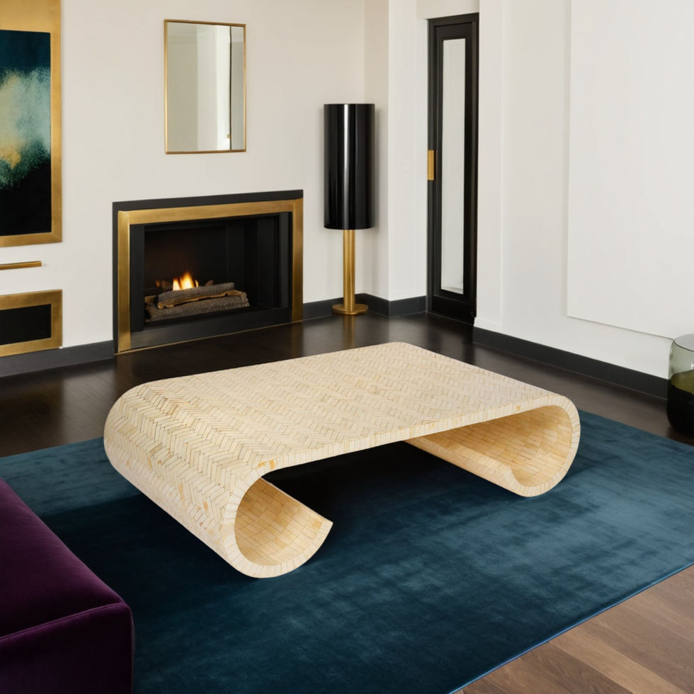 bone inlay coffee table