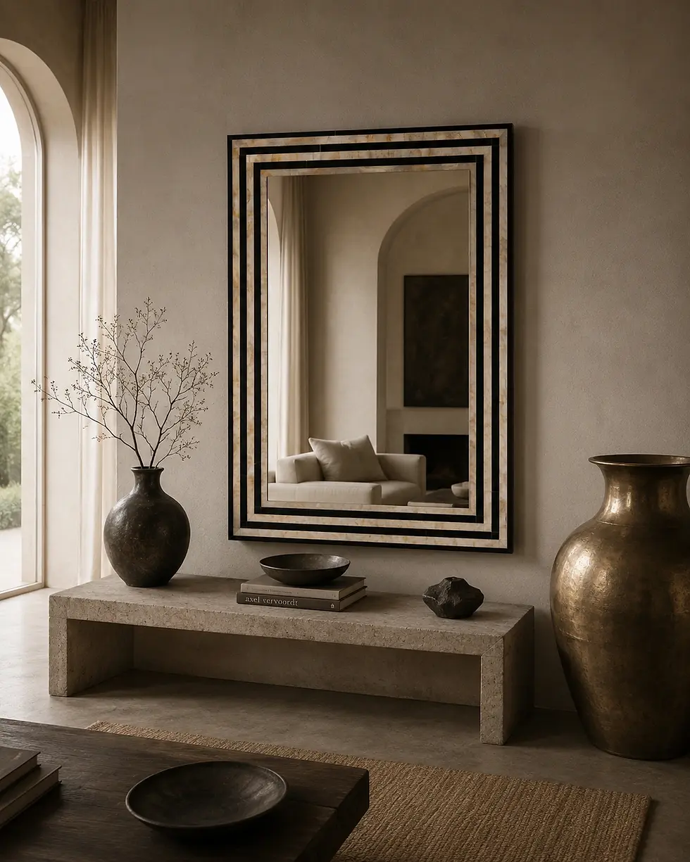 mother of pearl inlay mirror