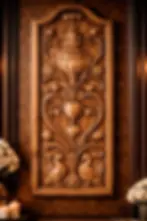 carved wooden wall decor panel