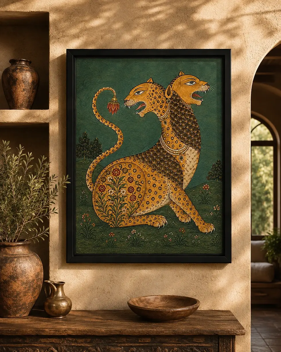 mughal miniature art poster