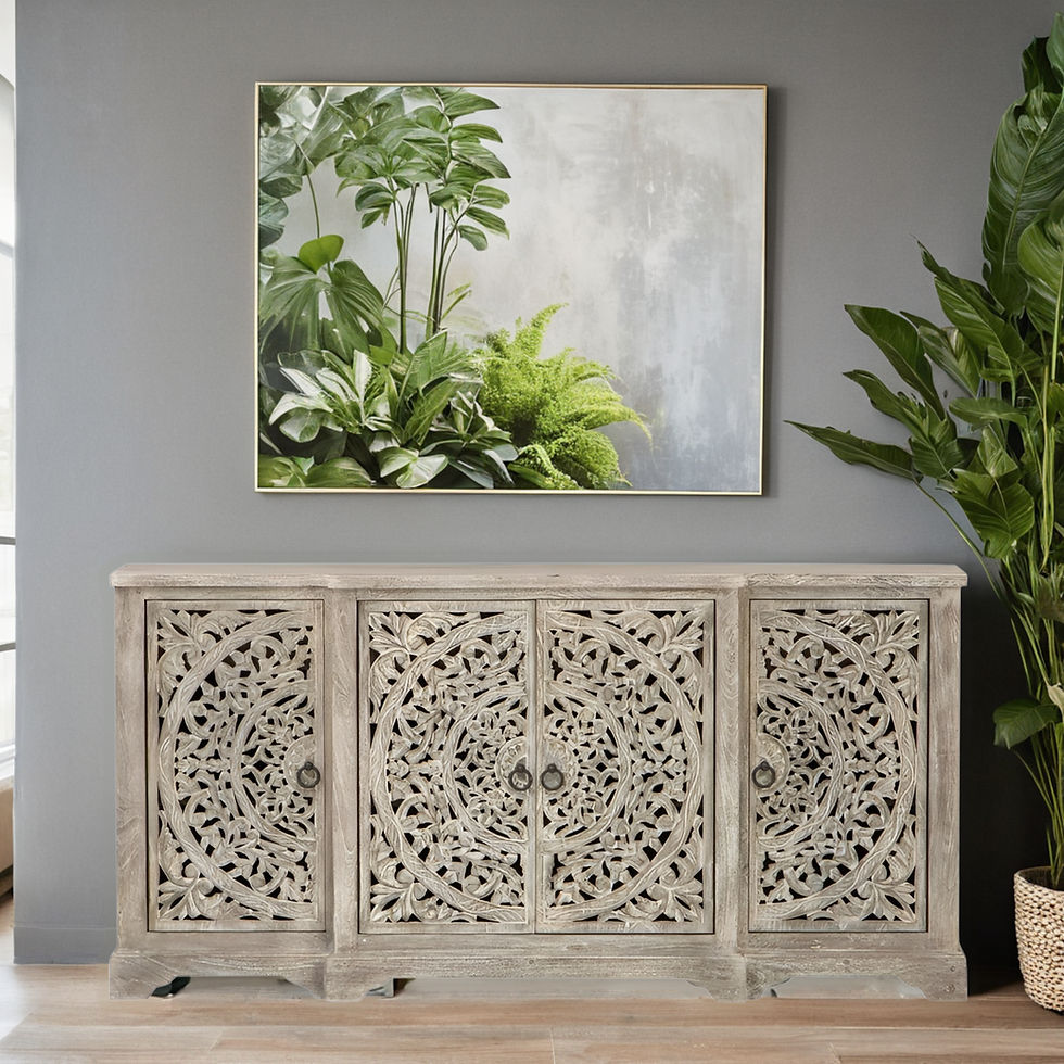 The Ashkun Rustic White Sideboard | The Jodhpore