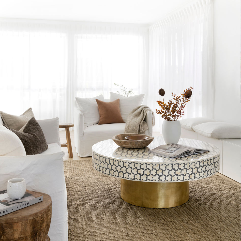 bone inlay coffee table