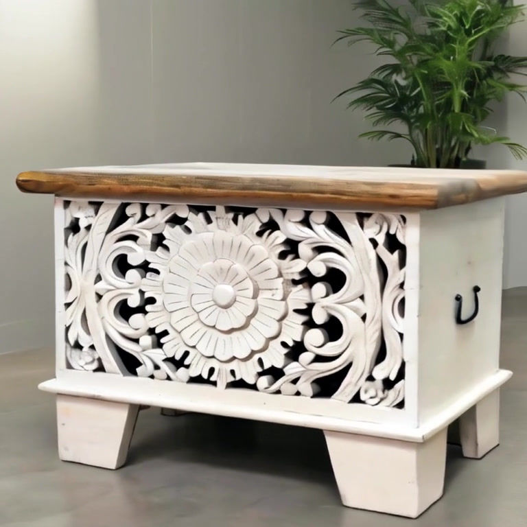 Thumbnail: handcrafted wooden trunk side