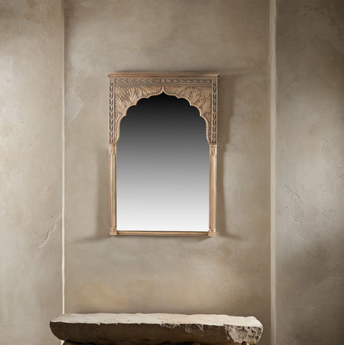 wooden wall mirror