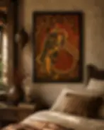 krishna radha wall poster