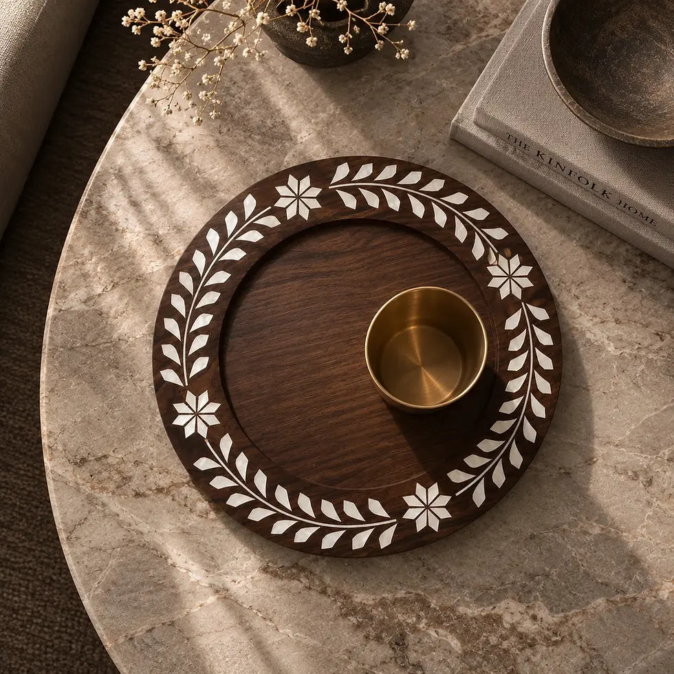 mother of pearl inlay tray