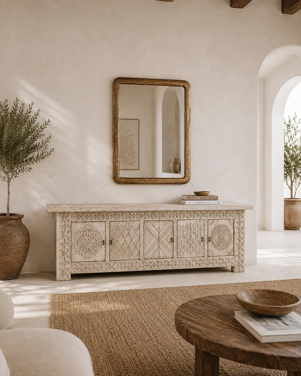 wooden console cabinet