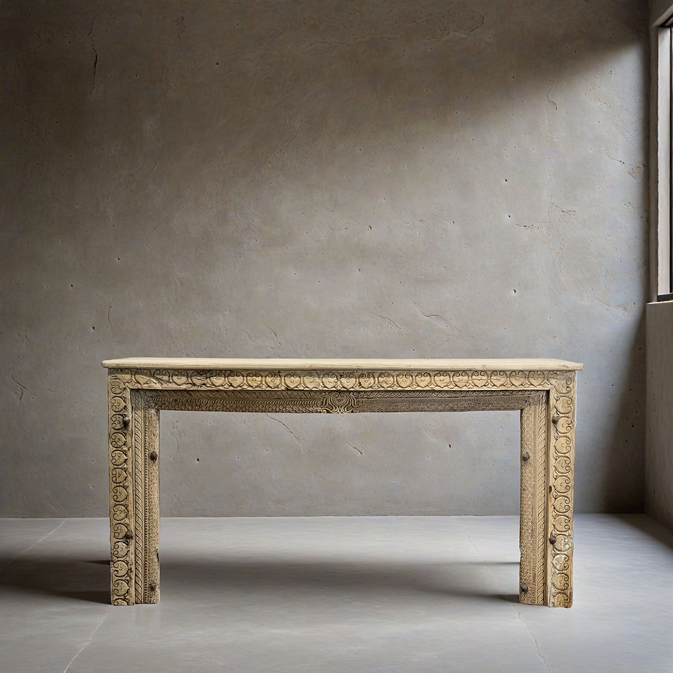 carved wooden console table