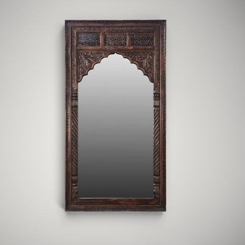 wooden wall mirror