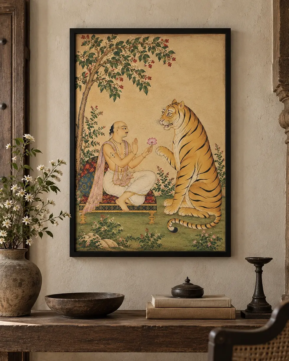 tiger art wall poster