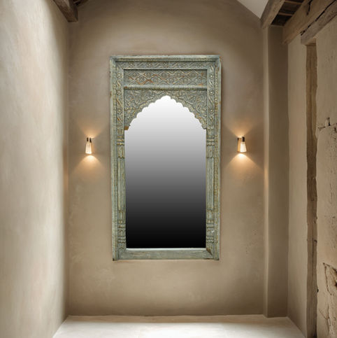 wooden wall mirror