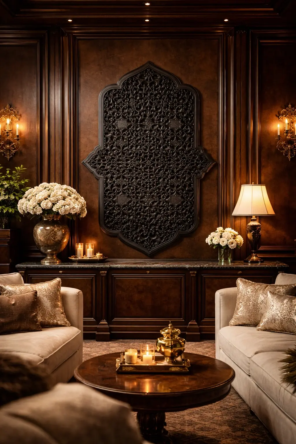 carved wooden wall decor panel