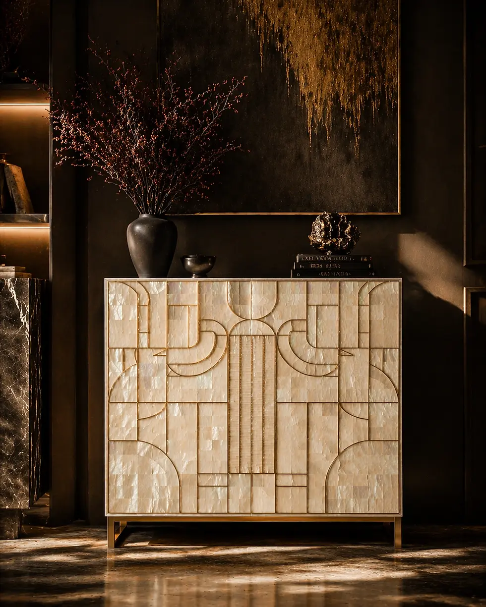 mother of pearl console