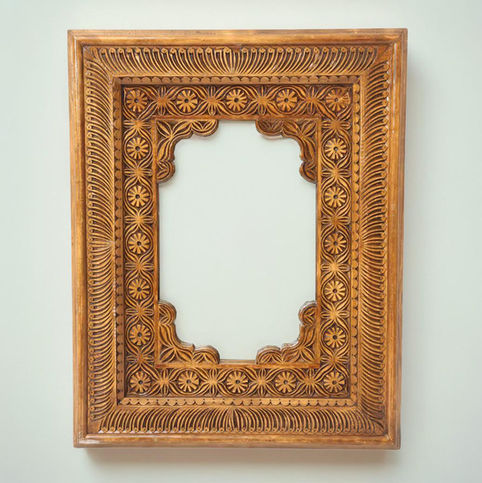 wooden wall mirror