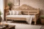 carved wooden day bed
