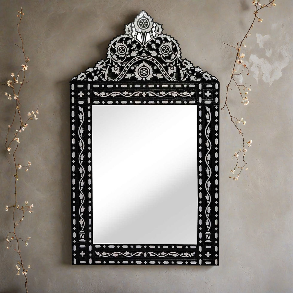 Thumbnail: mother of pearl inlay wall mirror
