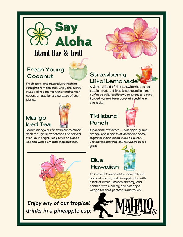 Green and Cream Modern Simple Vintage Illustrative Cocktail Drink Menu.png