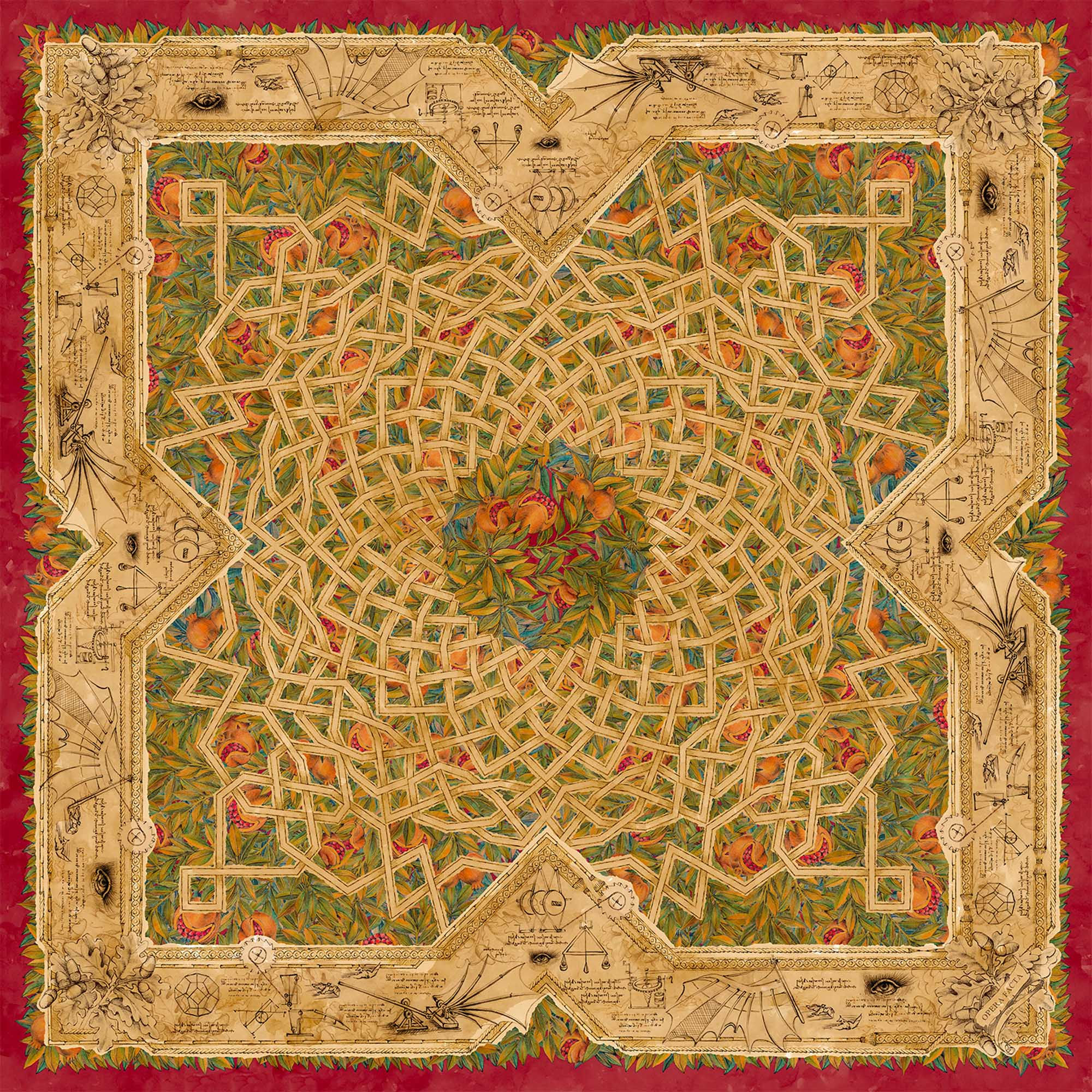 Foulard Leonardo Rosso
