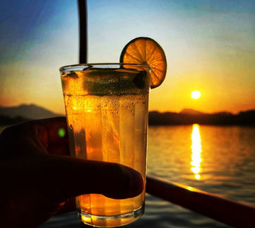 Enjoy a drink during the sunset