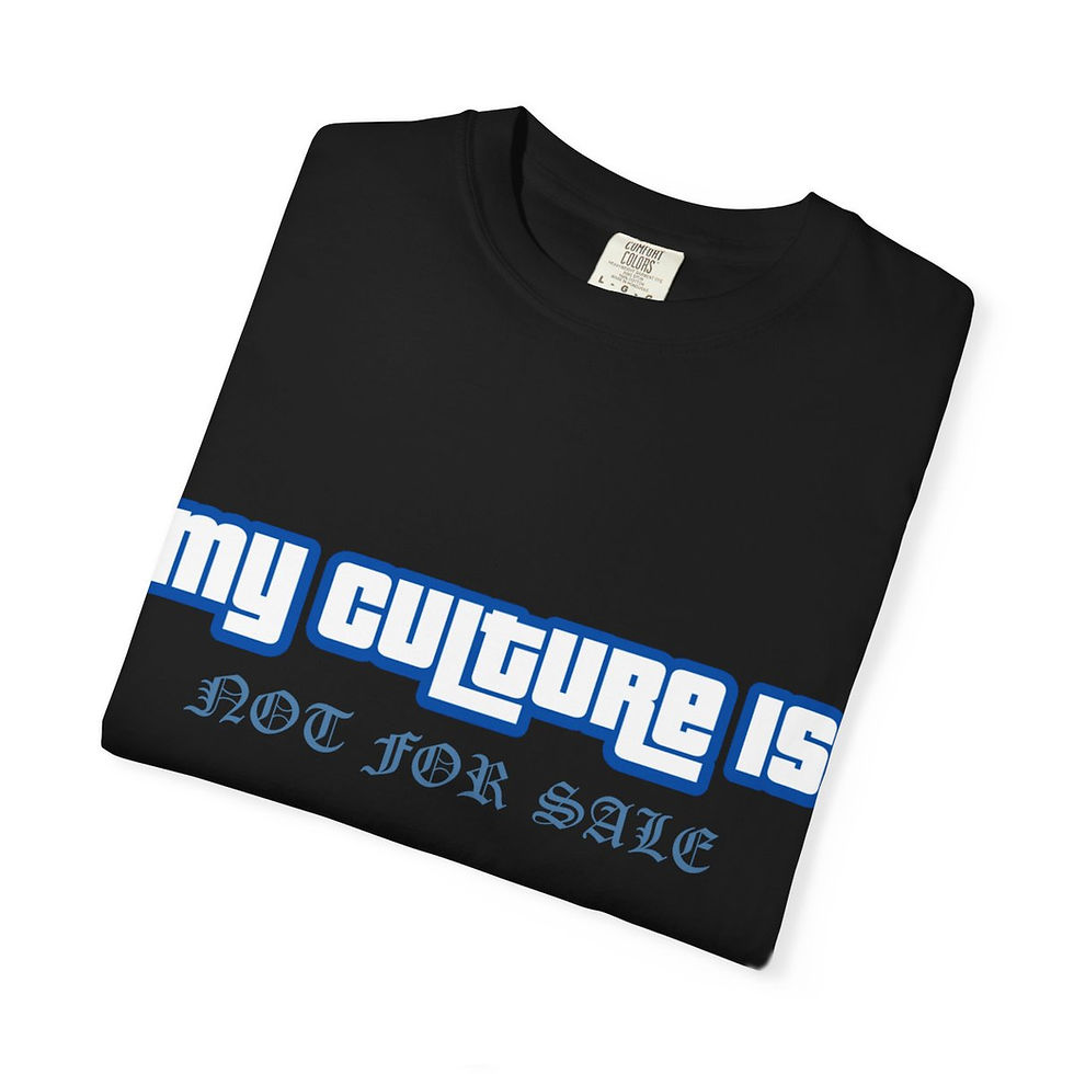 Thumbnail: Black t-shirt: MY CULTURE IS NOT FOR SALE
