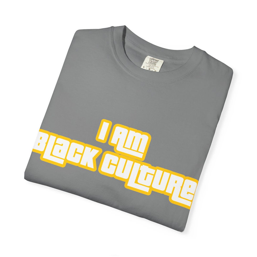 Thumbnail: Grey T-shirt with I AM BLACK CULTURE text