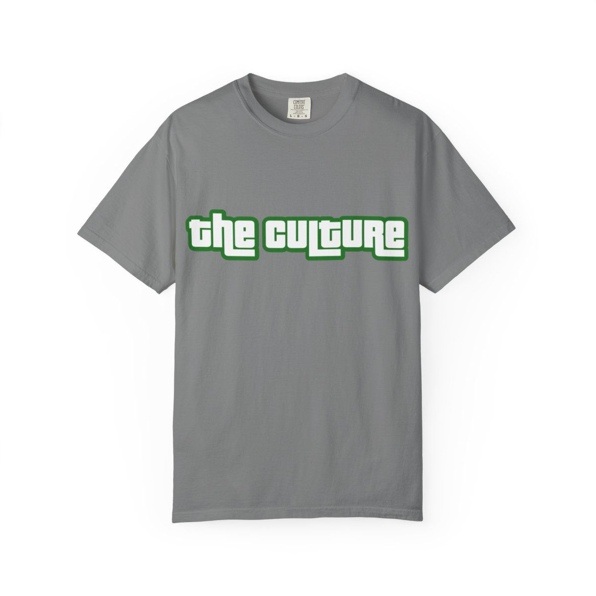 Gray t-shirt with THE CULTURE text