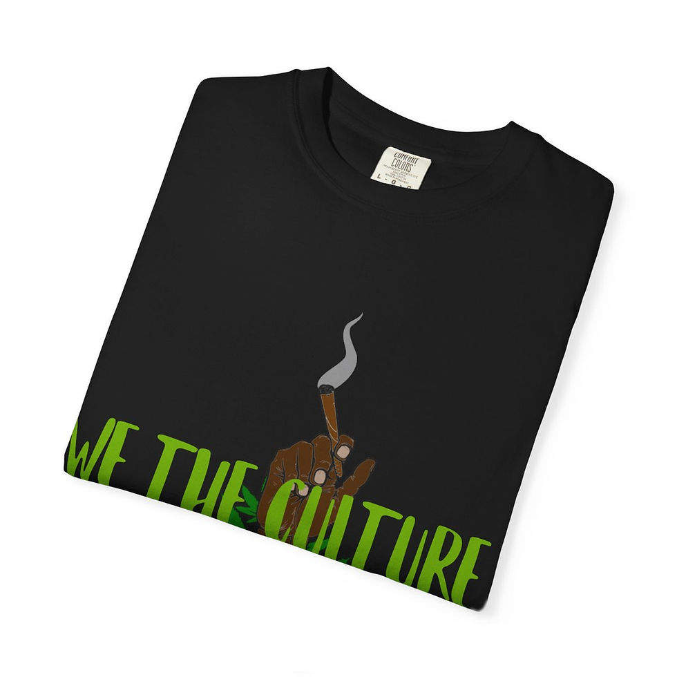Thumbnail: Black t-shirt with hand holding joint and 'WE THE CULTURE' text