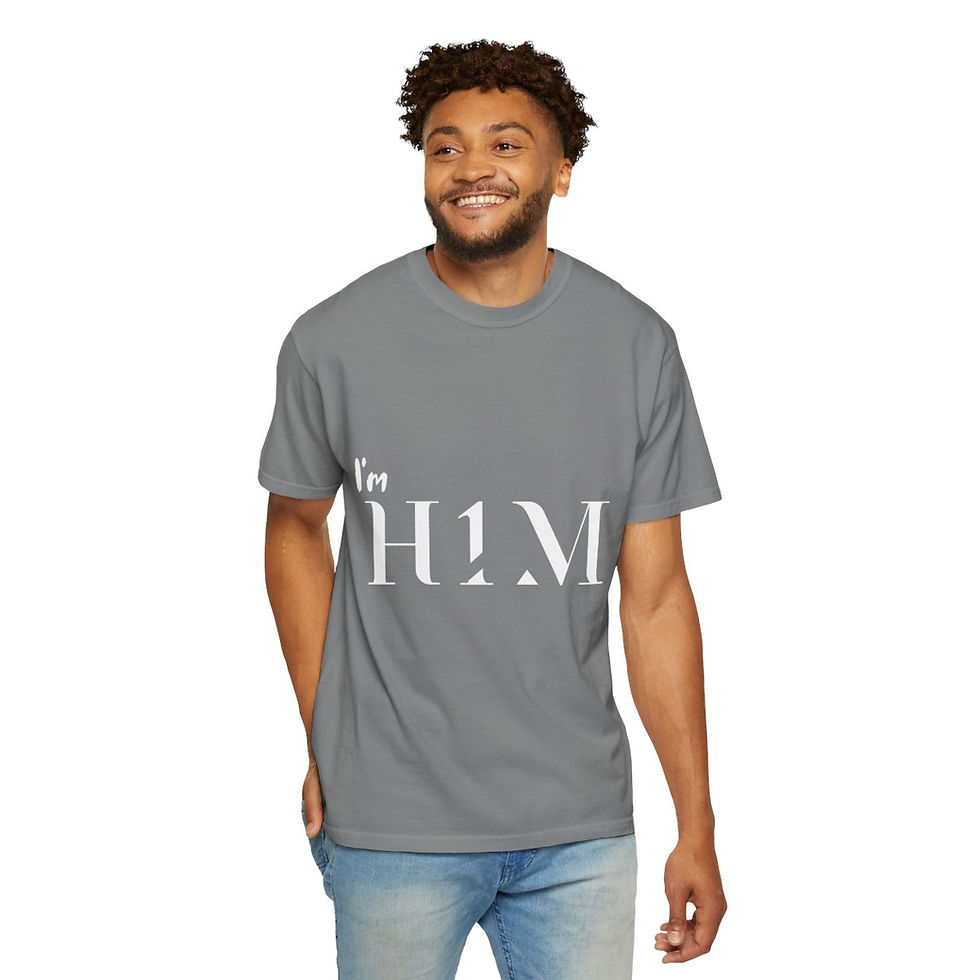 Thumbnail: Man in gray T-shirt with H!M text