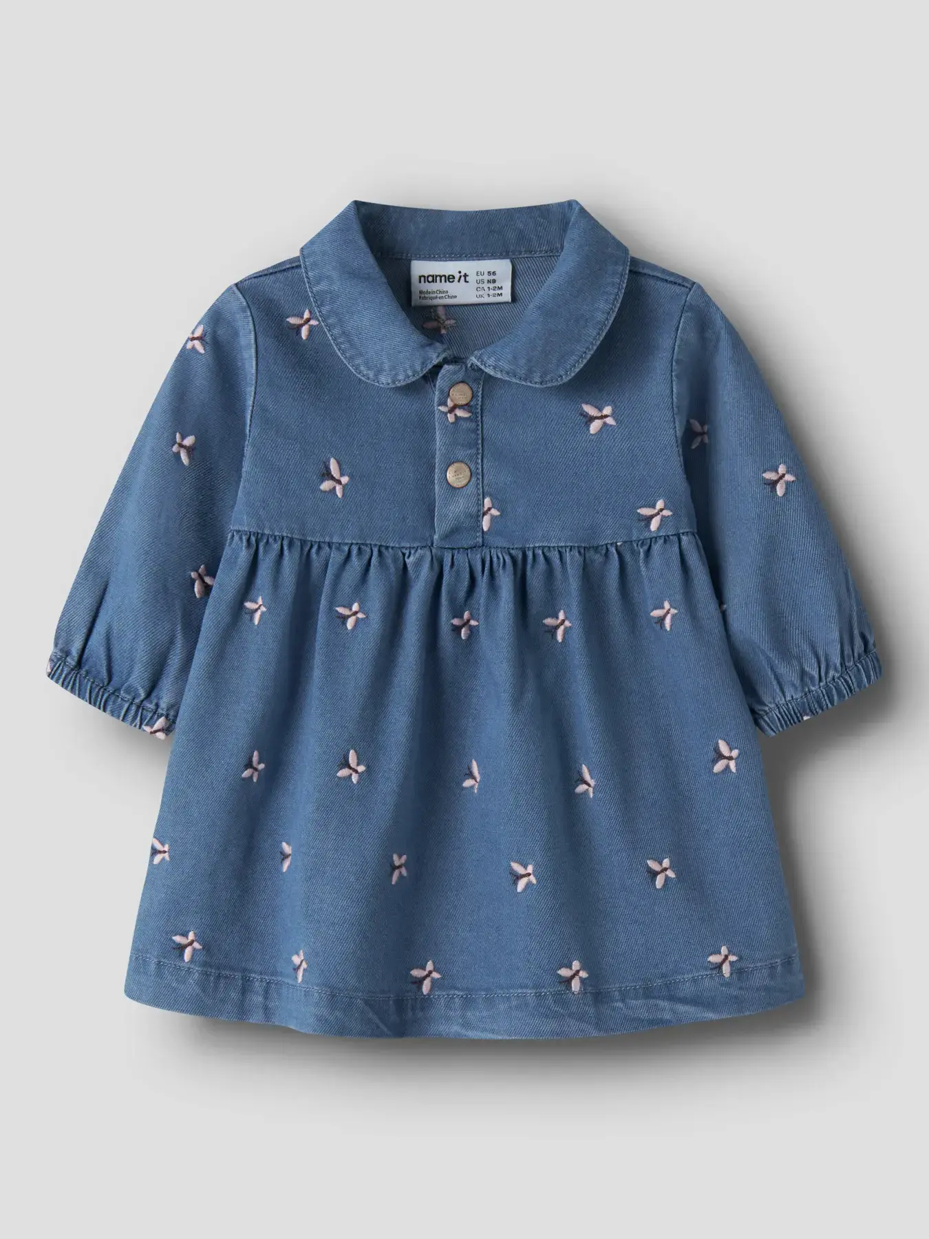 NBFALVA LS DNM EMB DRESS 5321-YB