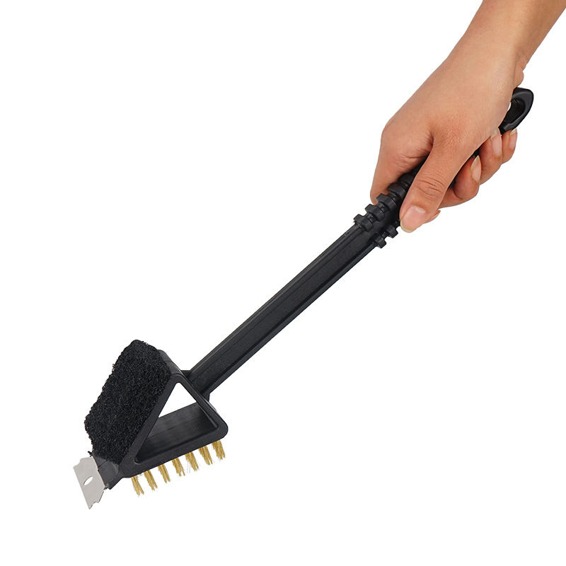 Three-in-One Stainless Steel Barbecue Rack Cleaning Brush