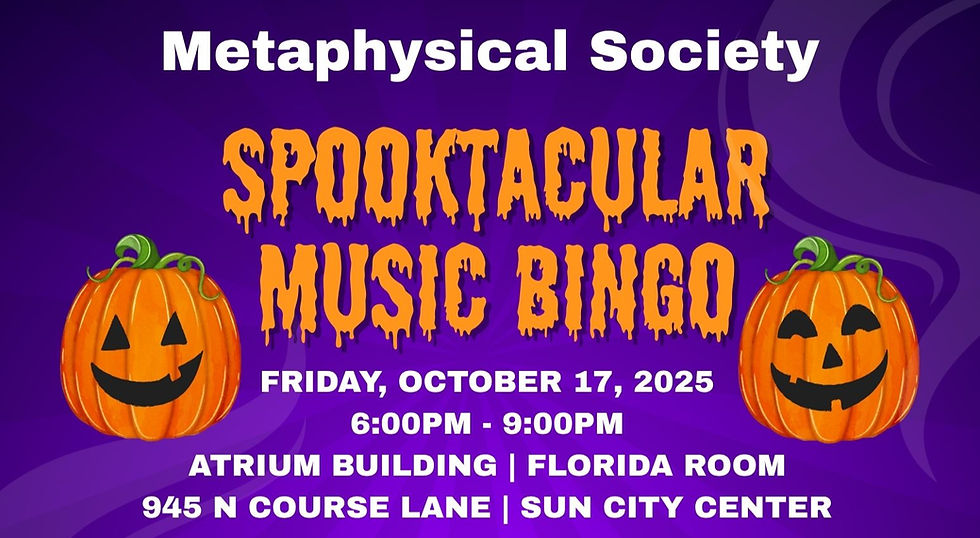 SPOOKTACULAR MUSIC BINGO