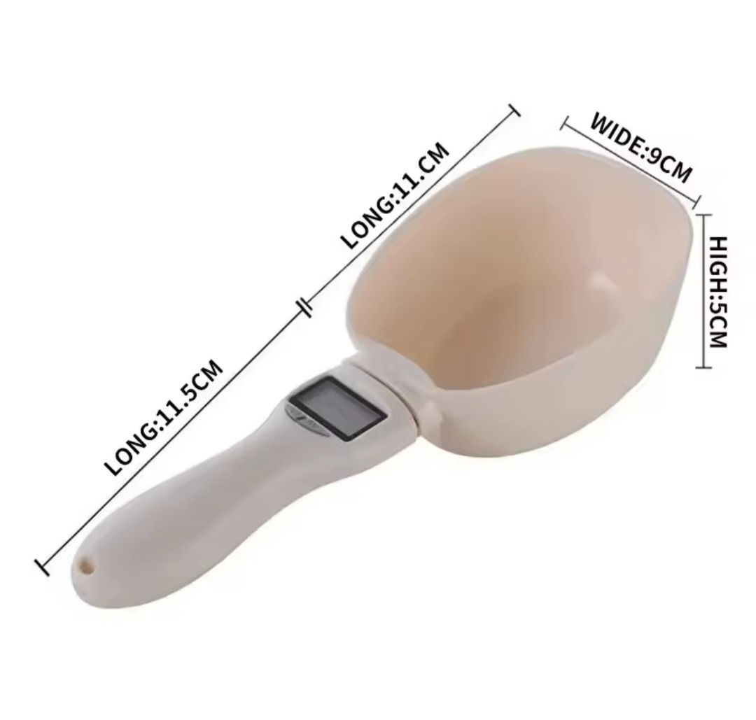 Cucchiaio Dosatore con Bilancia crocchette per Cani e Gatti