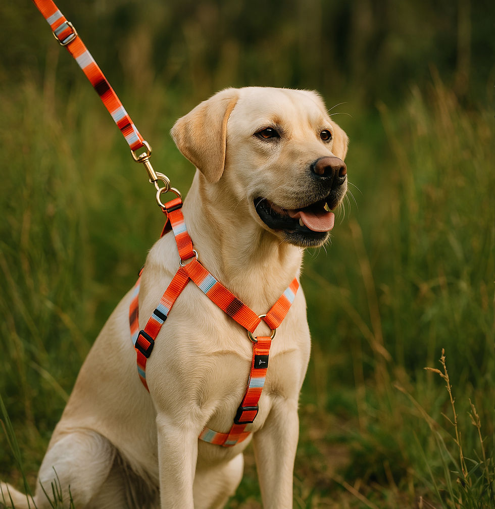 Cane che indossa guinzaglio per cani Naja Flamingo