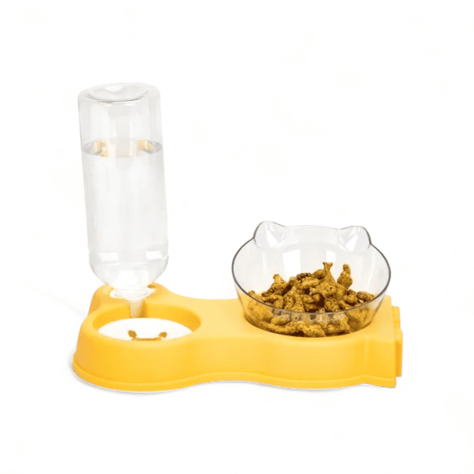 Set 2 in 1 Ciotola gatto rialzata con distributore d'acqua