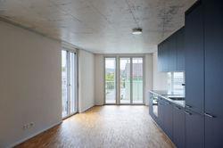 Neubau Wohnhaus Forelhausstiftung Zürich: Eckwohnung (Bild: Andrea Helbling)