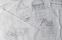 Projektstudie Wohn- und Geschäftshaus Zürich: Ideenskizzen