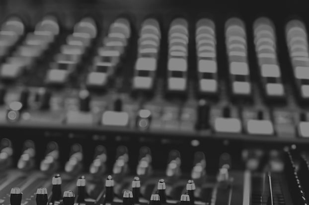 modern sound console during concert angl