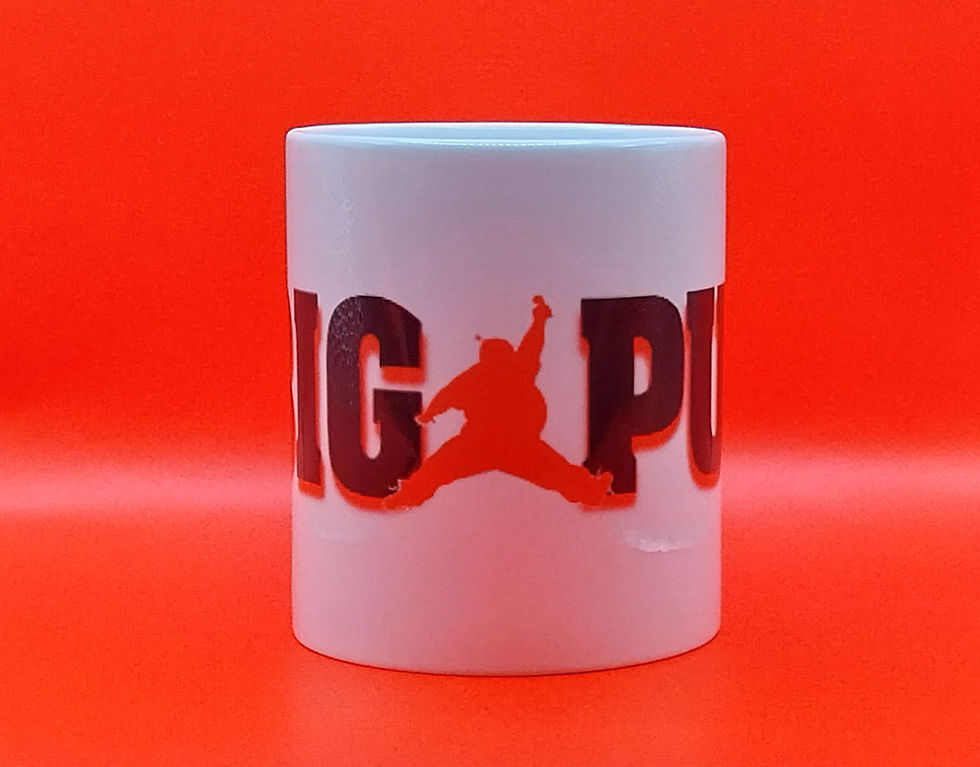 Un mug blanc avec Big Pump imprimé dessus, Mug personnalisé MUSIQUE RAP.