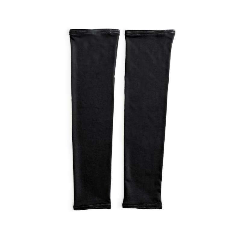 Paire de manchons de bras noirs, Manchon de bras léger en polyester – 43 cm, produit textile