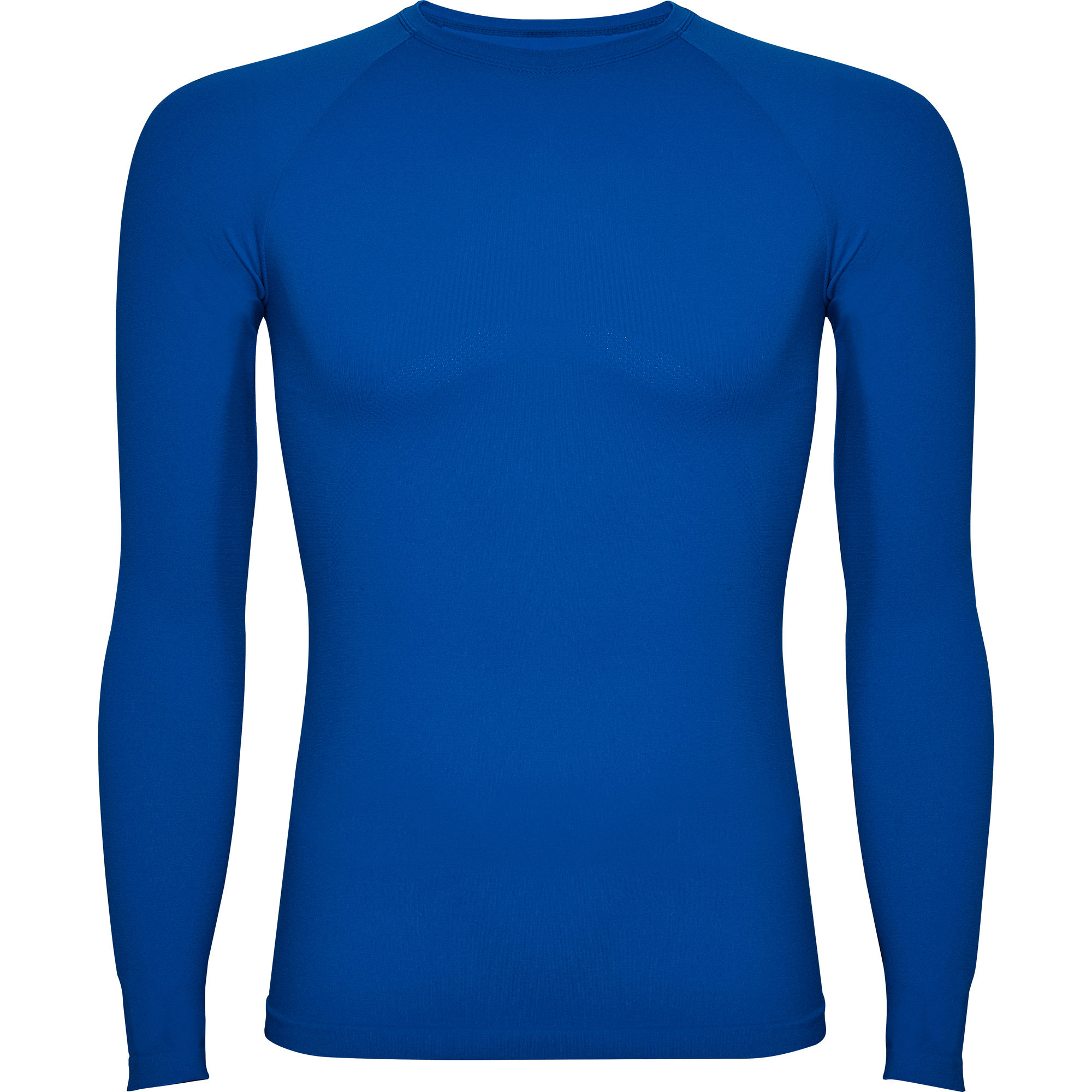T-shirt bleu à manches longues, homme, modèle ajusté, pour le sport et l'activité