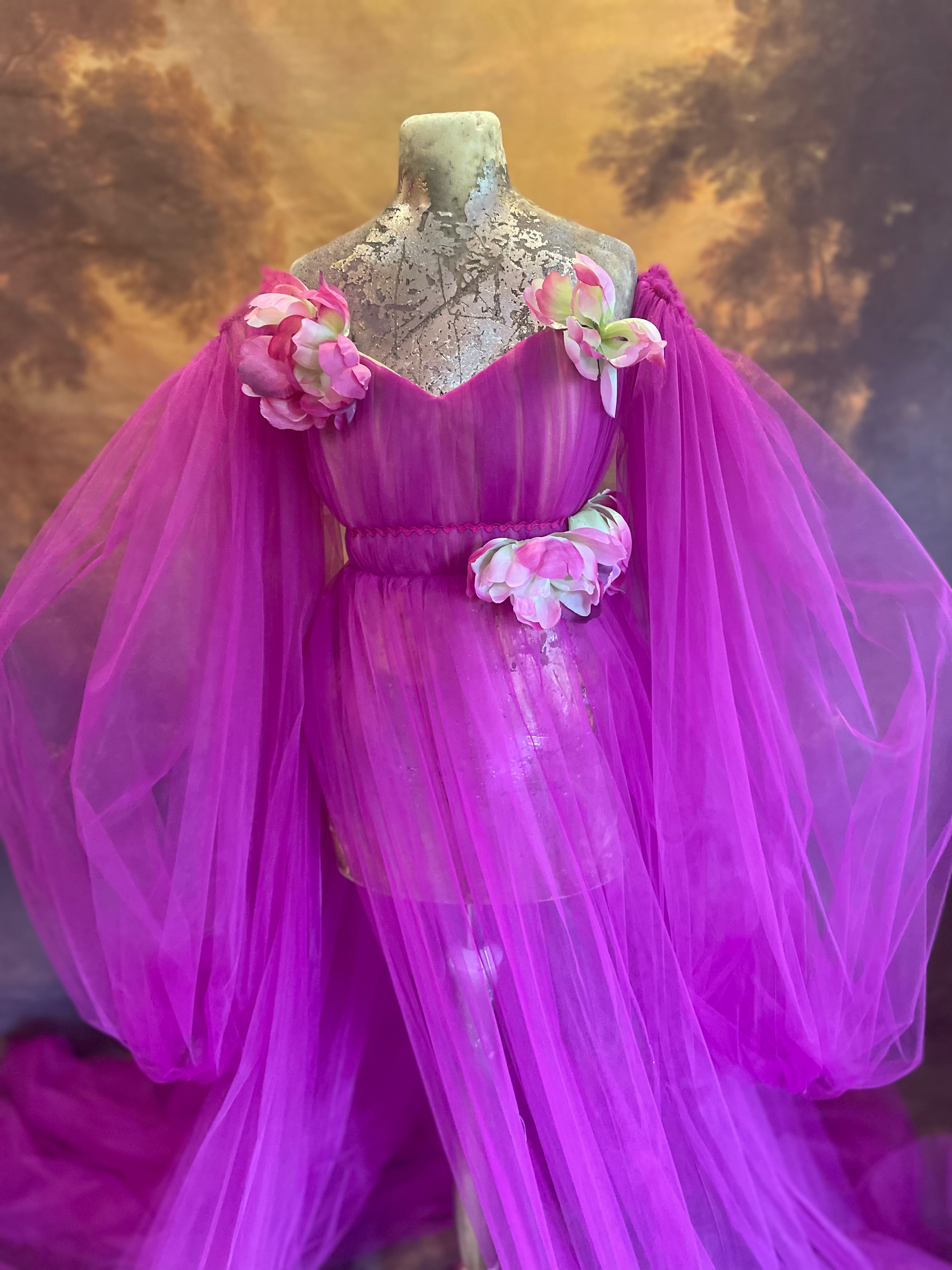 Magenda tulle dress flying dress 