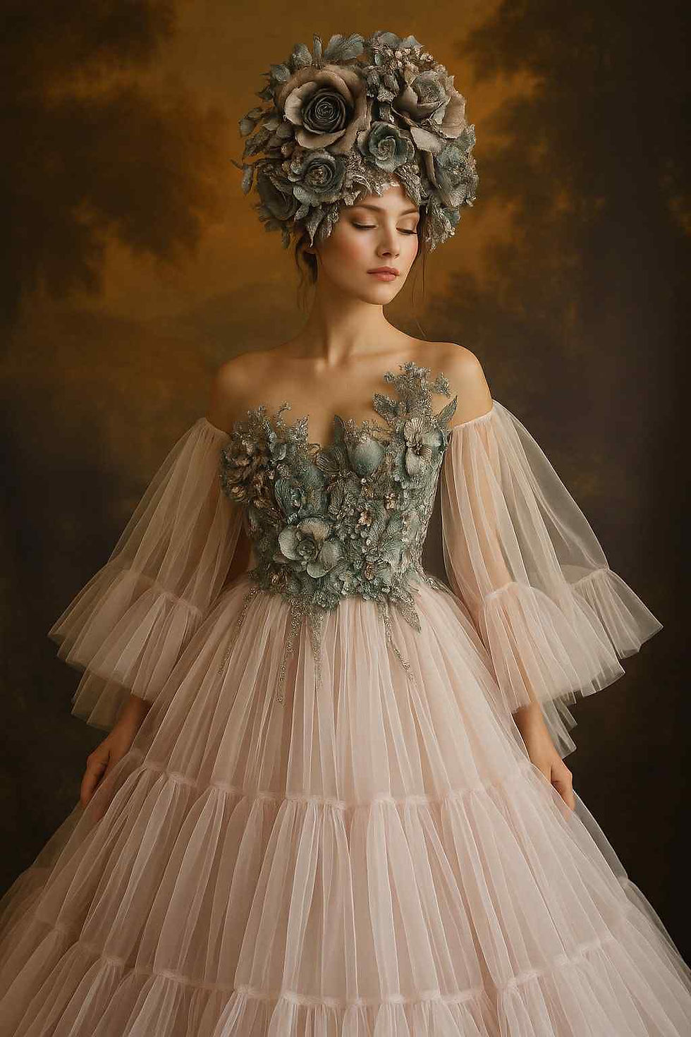 endless gold goddess gown