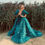 Thumbnail: Edge Teal Ruffle Couture Gown