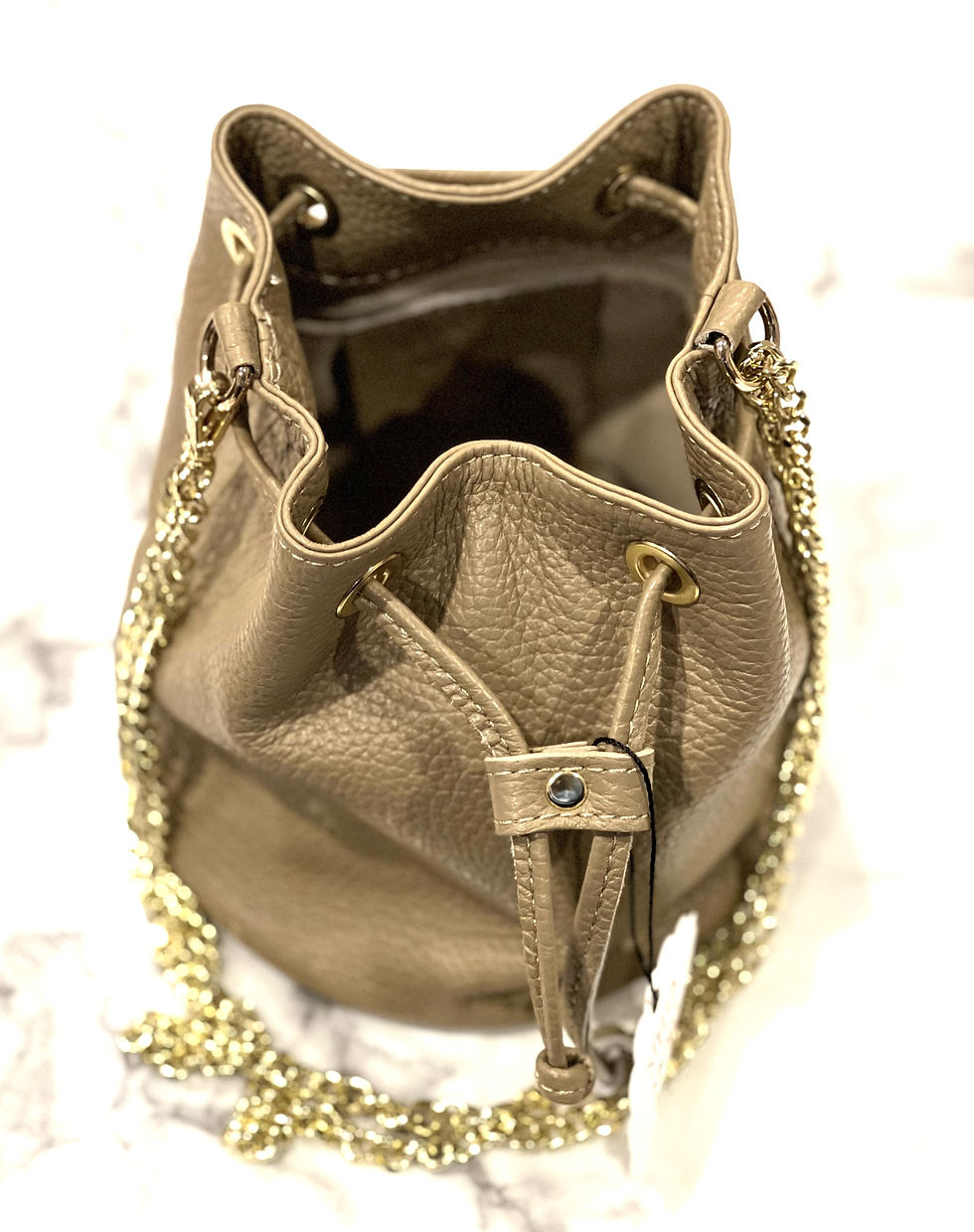 Thumbnail: Mini Bucket Bag (Tan)